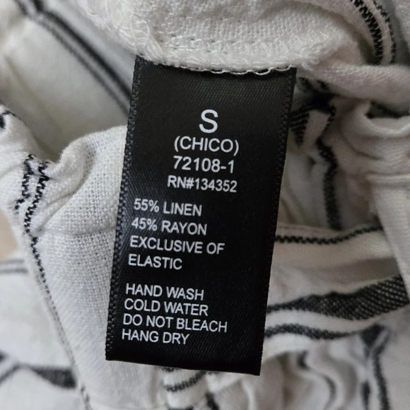 Cropped linen striped pants - Picture 5 of 5